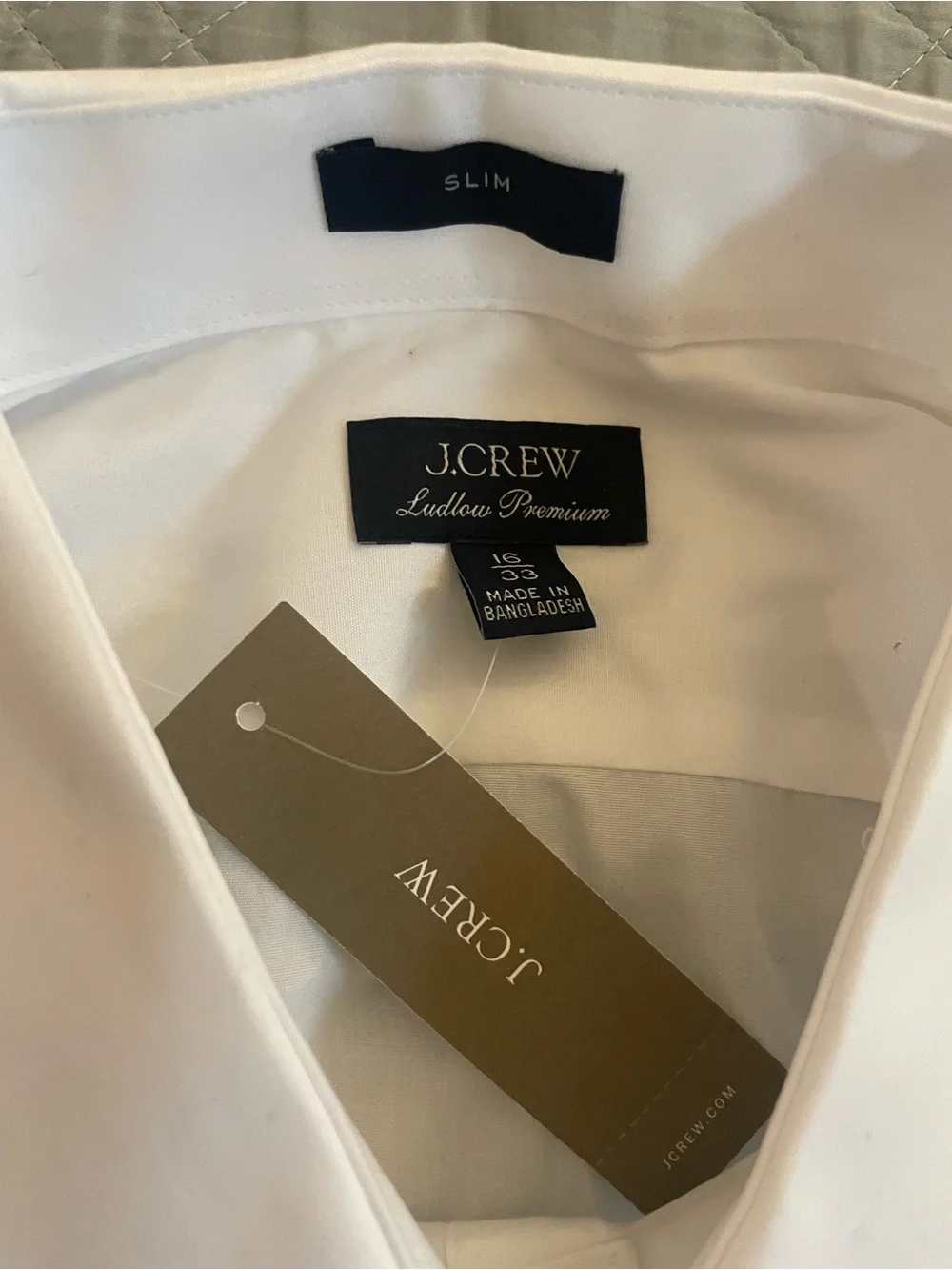 J. CREW Ludlow Premium fine cotton dress shirt in White 16/33 NWT $148 BM493